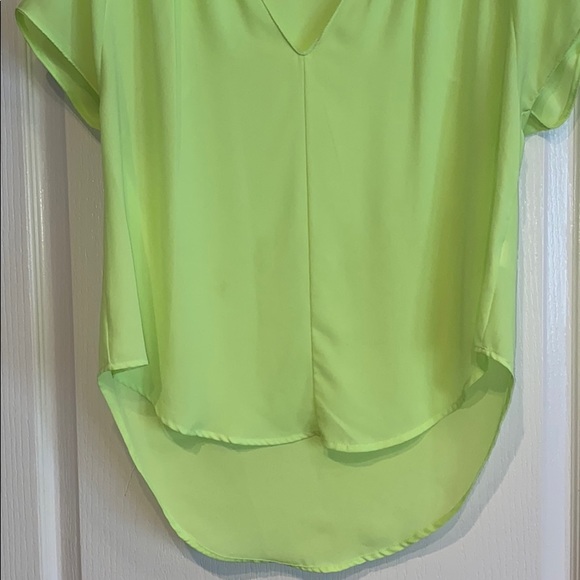 ASTR Neon Yellow Blouse Top M - Picture 3 of 8